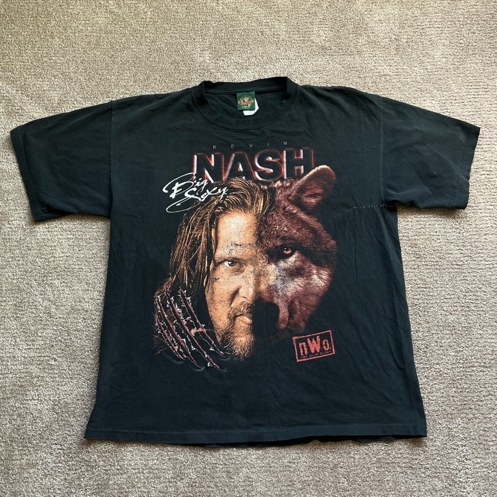 VTG 90’s WCW Kevin Nash NWO WolfPac Black Tee